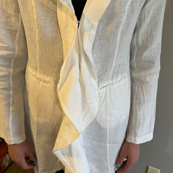 Vintage Lauren Vidal White Linen Jacket - Picture 5 of 6